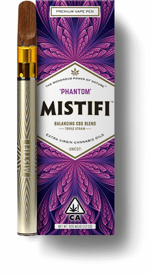 MISTIFI Premium Cannabis Vape Pen Phantom Balancing CBD Triple-Strain Blend 1:1 CBD to THC