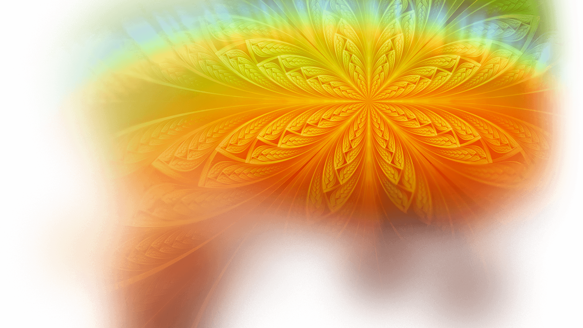 MISTIFI Over The Rainbow orange leaf pattern